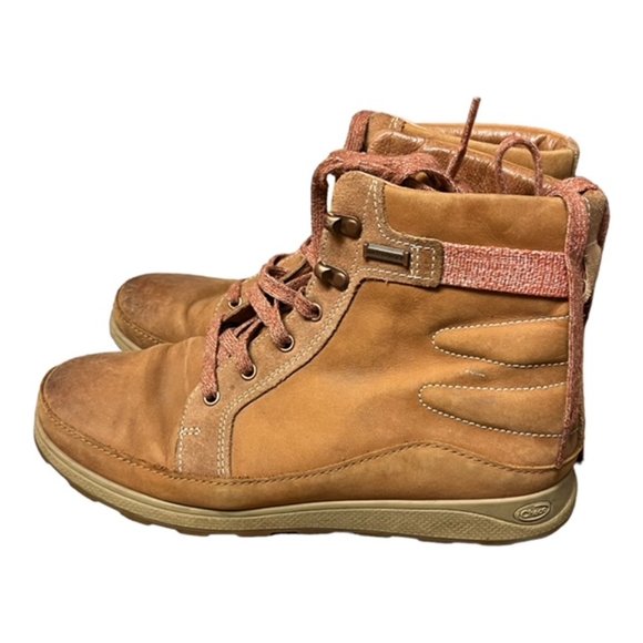 Chaco boots Women's 9 Sierra Lace Up Waterproof Leather Adobe Tan - Picture 2 of 6